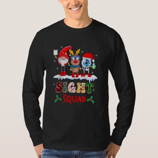 Sight Squad Gnome Reindeer Santa Christmas Optomet T-shirt (Voorkant)