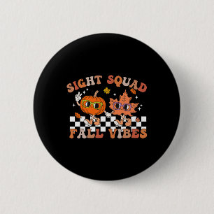 Sight Squad Herfst Vibes Pompoen Herfst Leaf Herfs Ronde Button 5,7 Cm