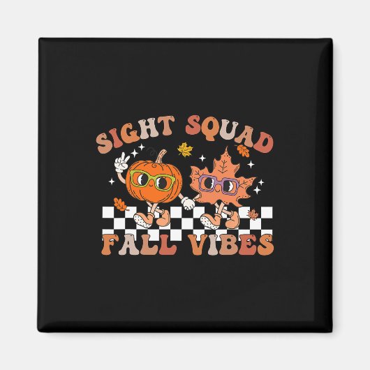 Sight Squad Herfststemming Pompoen Herfstblad Herb Magneet (Voorkant)