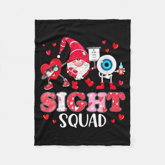 Sight Squad Optician Optometrist Dabbing Heart Val Fleece Deken (Voorkant)