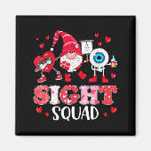 Sight Squad Optician Optometrist Dabbing Heart Val Magneet (Voorkant)