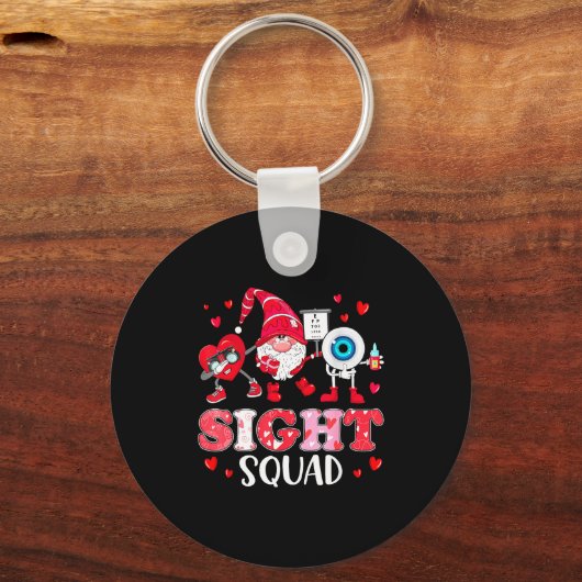 Sight Squad Optician Optometrist Dabbing Heart Val Sleutelhanger (Voorkant)