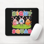 Sight Squad Paasdag Optometrist Hoppy Optician Muismat (Met muis)