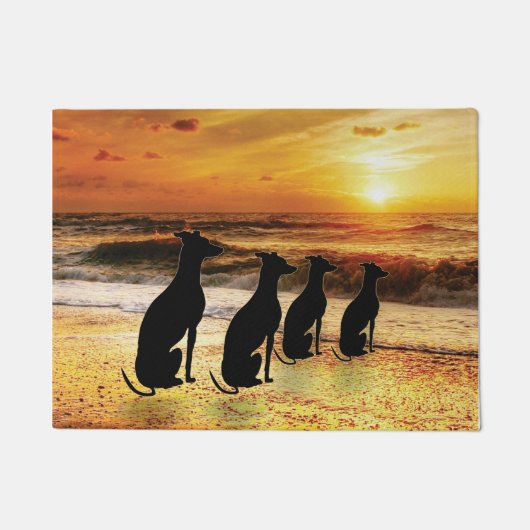 Sighthondavond bij het strand deurmat (Voorkant)