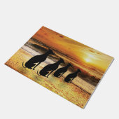 Sighthondavond bij het strand deurmat (Schuin)