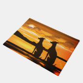 Sighthounds - Greyhound Sunrise Deurmat (Schuin)