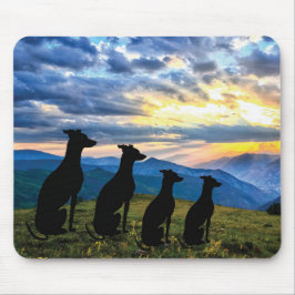 Sighthounds - Greyhound Sunset Muismat