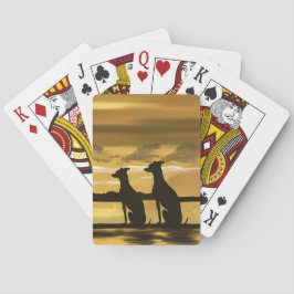Sighthounds - Greyhound Sunset Pokerkaarten
