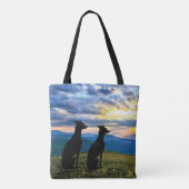 Sighthounds - Greyhound Sunset Tote Bag (Achterkant)