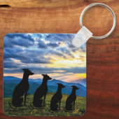 Sighthounds & Sunset Sleutelhanger (Achterkant)