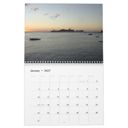 Sights of Dominica Calendar Kalender (Jan 2027)