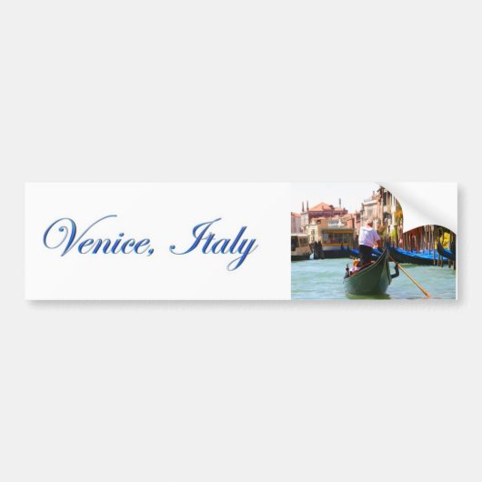 Sightsee by Gondola Venice Italië Bumpersticker (Voorkant)