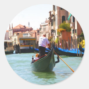 Sightsee by Gondola Venice Italië Ronde Sticker