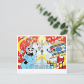 Sightsee of alien and animals in Tokyo (Remake) Briefkaart (Staand voorkant)