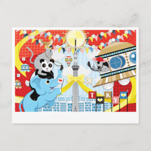 Sightsee of alien and animals in Tokyo (Remake) Briefkaart