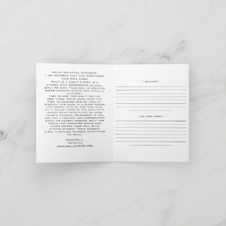 Sigil Card voor het Vrijgeven en het Verlaten gaat Notitiekaartje