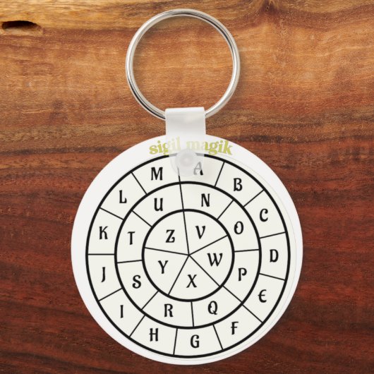 sigil magick cirkel sleutelhanger (Voorkant)