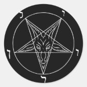Sigil of Baphomet Ronde Sticker (Voorkant)