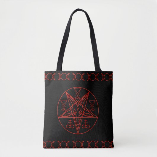 Sigil of Baphomet, Sigil of Lucifer en Leviathan Tote Bag (Voorkant)