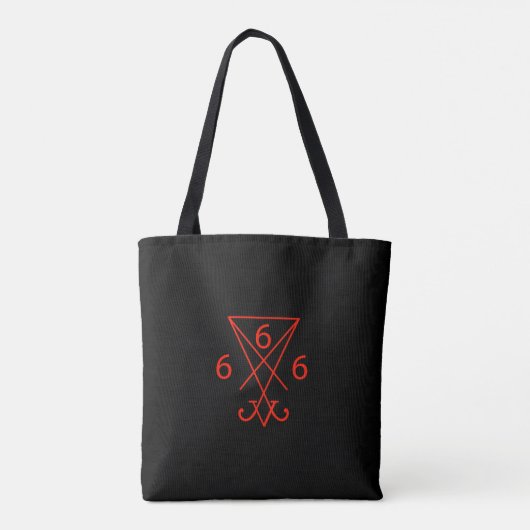 Sigil of Baphomet, Sigil of Lucifer en Leviathan Tote Bag (Achterkant)