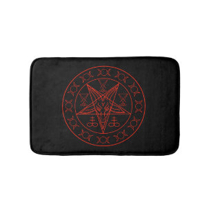 Sigil of Baphomet triple moon and sigil of lucifer Badmat