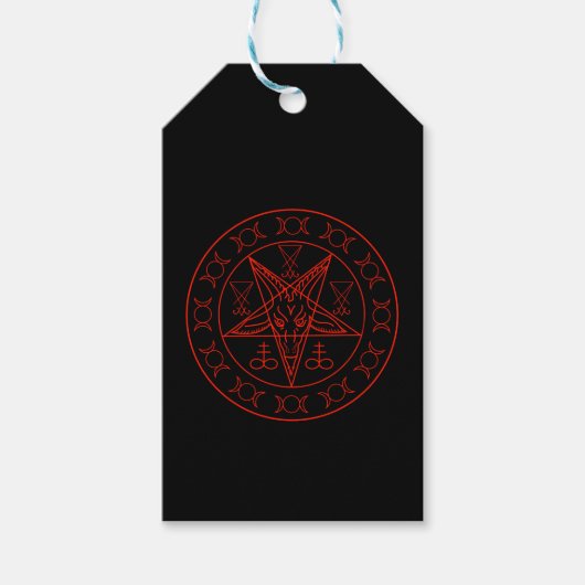 Sigil of Baphomet triple moon and sigil of lucifer Cadeaulabel (Voorkant)