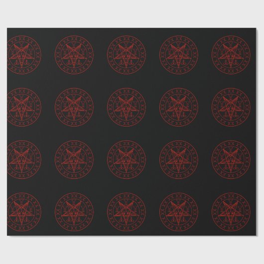 Sigil of Baphomet triple moon and sigil of lucifer Cadeaupapier (Vlak)