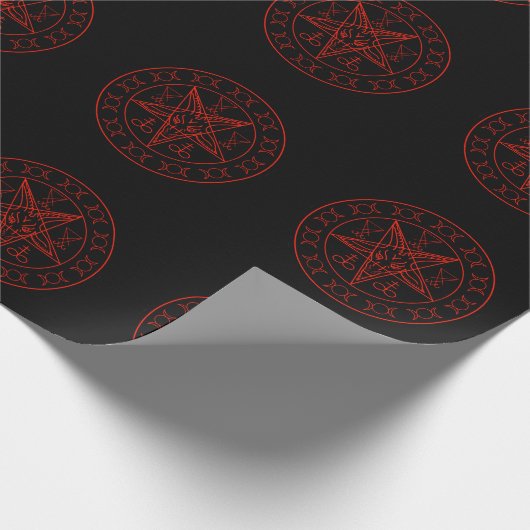 Sigil of Baphomet triple moon and sigil of lucifer Cadeaupapier (Hoek)