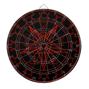 Sigil of Baphomet triple moon and sigil of lucifer Dartbord