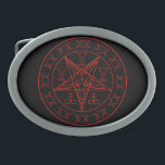 Sigil of Baphomet triple moon and sigil of lucifer Gesp<br><div class="desc">Sigil of Baphomet triple moon and sigil of lucifer

Red Baphomet Pentagram,  baphometgeit,  gothic cadeaus voor hem,  gothic cadeaus voor haar,  satanische feministische kerk van satan spreuken,  hekserij,  hekserij</div>