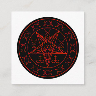 Sigil of Baphomet triple moon and sigil of lucifer Informatiekaartje