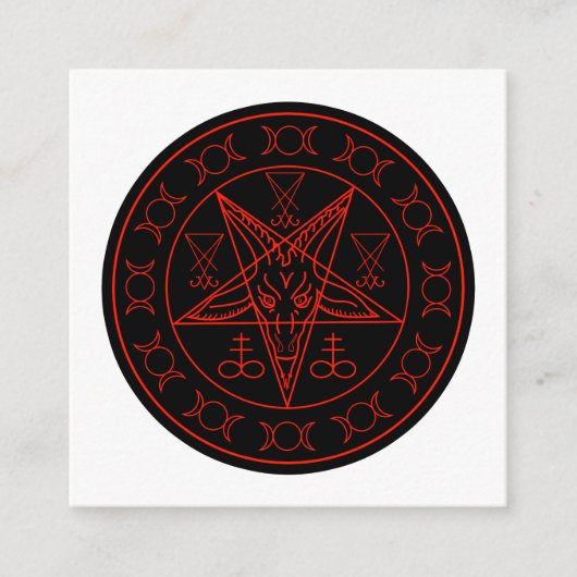 Sigil of Baphomet triple moon and sigil of lucifer Informatiekaartje (Voorkant)
