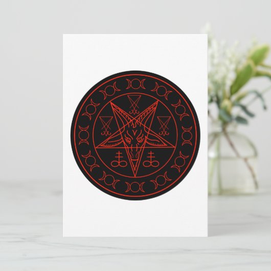 Sigil of Baphomet triple moon and sigil of lucifer Kaart (Staand voorkant)