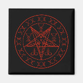 Sigil of Baphomet triple moon and sigil of lucifer Magneet (Voorkant)