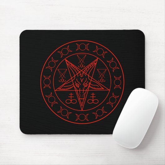 Sigil of Baphomet triple moon and sigil of lucifer Muismat (Met muis)