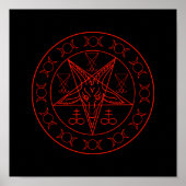Sigil of Baphomet triple moon and sigil of lucifer Poster (Voorkant)