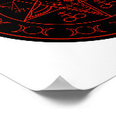 Sigil of Baphomet triple moon and sigil of lucifer Poster (Hoek)