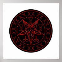 Sigil of Baphomet triple moon and sigil of lucifer