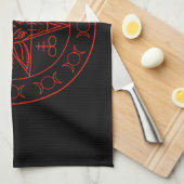 Sigil of Baphomet triple moon and sigil of lucifer Theedoek (Quarter Fold)