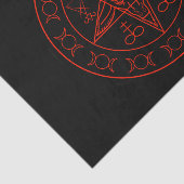 Sigil of Baphomet triple moon and sigil of lucifer Tissuepapier (Detail)