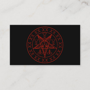 Sigil of Baphomet triple moon and sigil of lucifer Visitekaartje