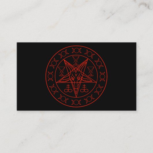 Sigil of Baphomet triple moon and sigil of lucifer Visitekaartje (Voorkant)