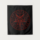 Sigil of Baphomet triple moon and sigil of lucifer Wandkleed (Voorkant)