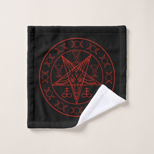 Sigil of Baphomet triple moon and sigil of lucifer Washandje (Wasdoekje)