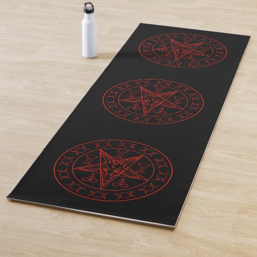 Sigil of Baphomet triple moon and sigil of lucifer Yogamat (In situ)