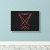 Sigil of Lucifer Canvas Afdruk (Insitu (Houten vloer))
