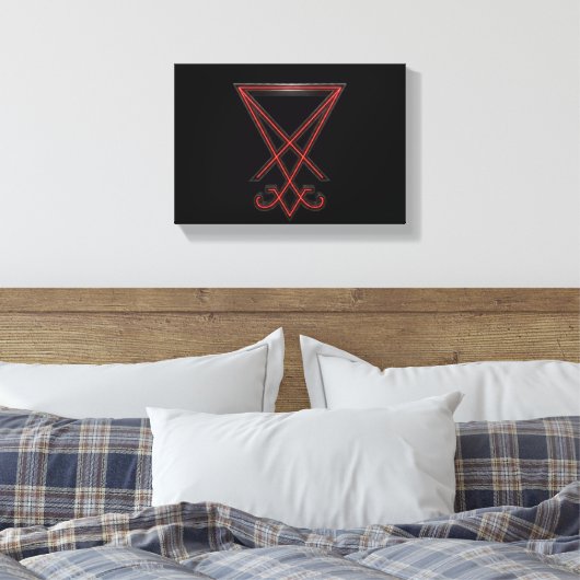 Sigil of Lucifer Canvas Afdruk (Insitu (Slaapkamer))