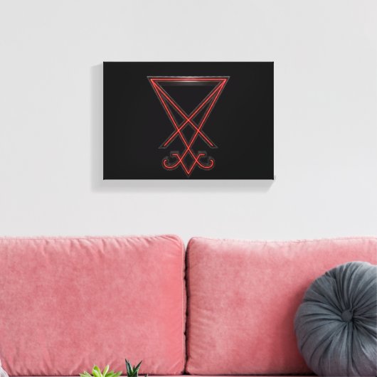 Sigil of Lucifer Canvas Afdruk (Insitu (Woonkamer))