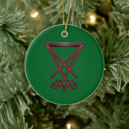Sigil of Lucifer Keramisch Ornament (Boom)