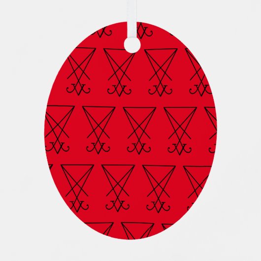 Sigil of Lucifer Metalen Ornament (Achterkant)